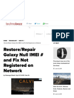 Restore Galaxy Null IMEI # and Fix Not Registered On Network