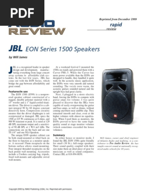 Eon1500 Par Pdf Loudspeaker Acoustics