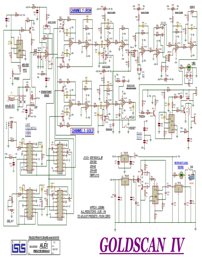 TC4538 Gold Detector Circuit Diagram | PDF