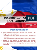 Decentralization and Local Autonomy