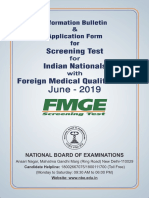 FMGE 2019 Information Bulletin English