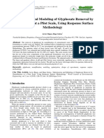 Optimization and Modeling of Glyphosate Removal by Nanofiltration at a Pilot Scale, Using Response Surface Methodology