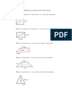 Áreas geométricas y problemas