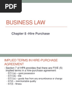 Business Law: Chapter 8 - Hire Purchase