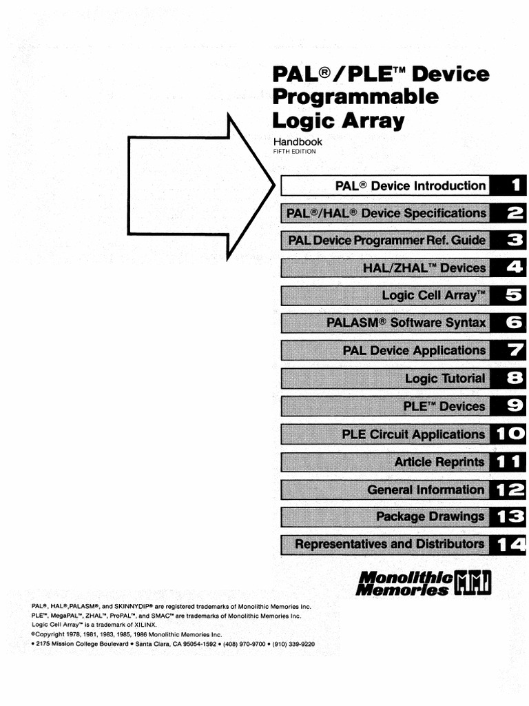 MMI PAL Handbook 5ed 1986 | PDF | Integrated Circuit | Boolean Algebra