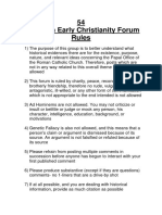 Papacy in Early Christianity Forum Rules