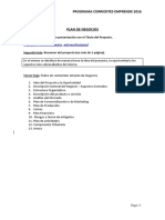 Formulario Plan Negocios 2016