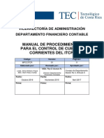Manual de Procedimientos para El Control de Cuentas Corrientes