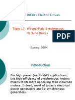 ECE 8830 - Electric Drives: Topic 17: Wound-Field Synchronous Machine Drives