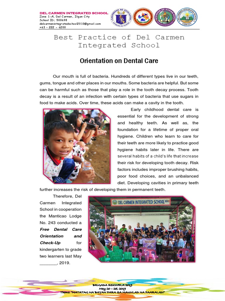 Dental Care Orientation for Kids | PDF | Oral Hygiene | Human Tooth