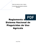 Registro Del Sistema Nacional de Plaguicidas de Uso Agricola