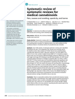 Systematic Review of Systematic Reviews For Medical Cannabinoids