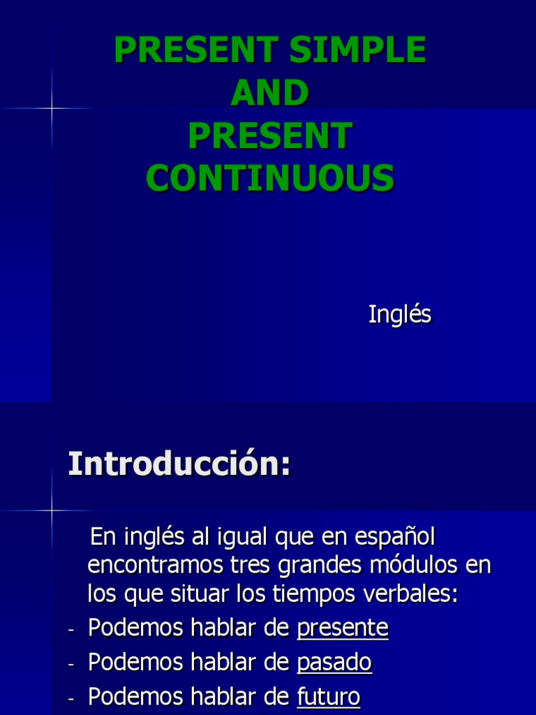 Presente Simple y Presente Continuo | PDF