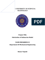 Mirpur University of Science & Technology: Project Title Fabrication of Submarine Model