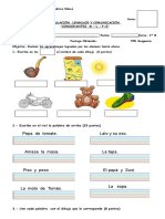 Evaluacion Consonantes M y L S P Primero B