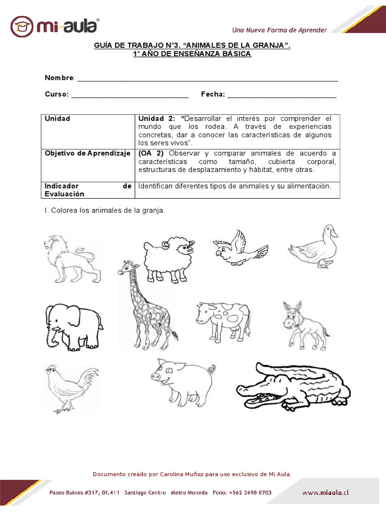 Guía de Animales de la Granja para Niños | PDF