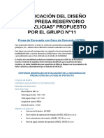 Justificación Del Diseño de La Presa Reservorio