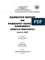 Narrative Report: Parents' General Assembly