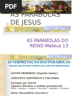 Parábolas de Jesus - Aula 02 - Classificação Das Parábolas