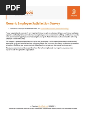Employee Satisfaction Survey