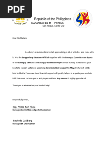 Republic of The Philippines: Barangay 58 M - Patola
