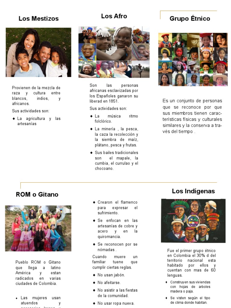Grupos Étnicos de Colombia y sus Características | PDF | Pueblo romaní ...