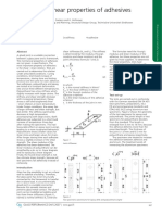 Mechanical Shear Properties of Adhesives: Joint Stiffnesses