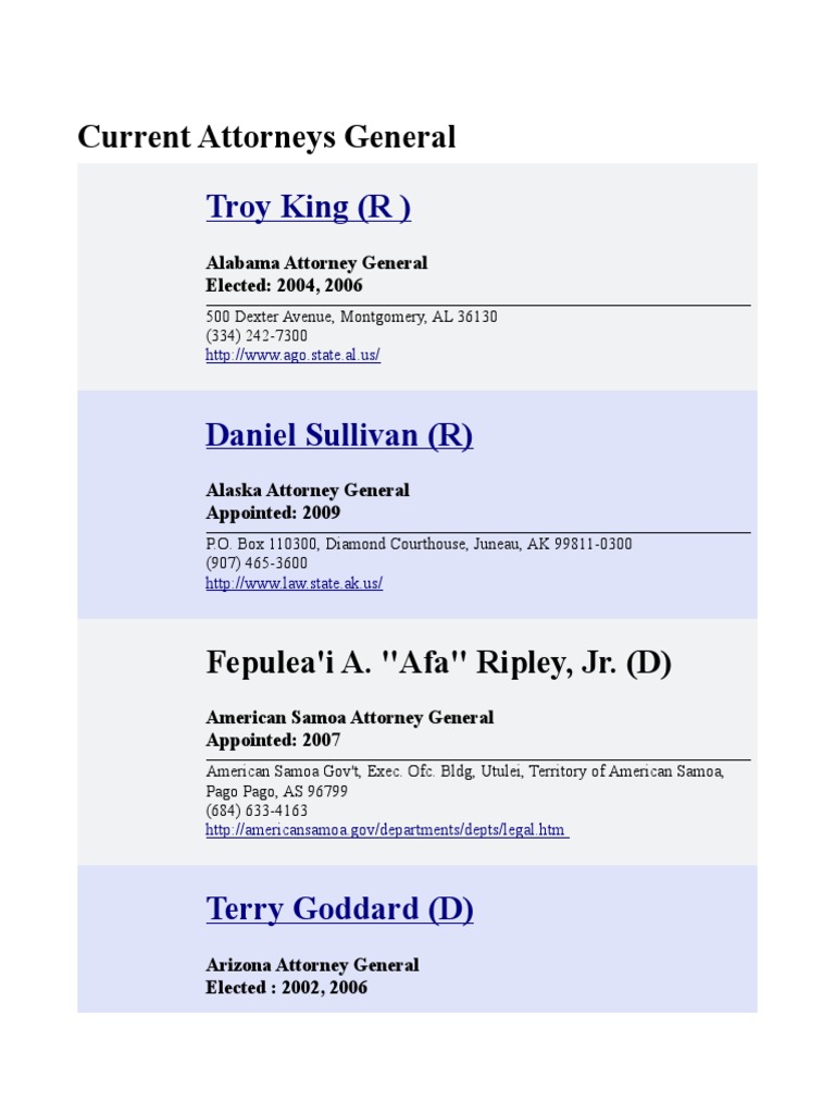 2021 U.S. Attorney General Overview | PDF | Southern United States ...