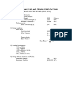 Structural Analylsis and Design Computations