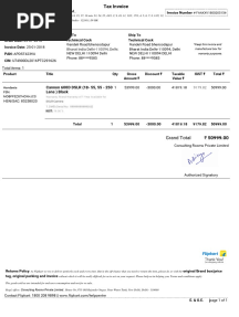 Flipkart Fake Bill PDF