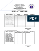 Daily Attendance: Department of Education