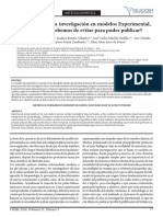 Importancia de La Investigación en Modelos Experimental, ¿Qué Sesgos Debemos de Evitar para Poder Publicar?