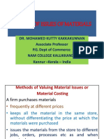 Pricing of Issues Ofmaterials