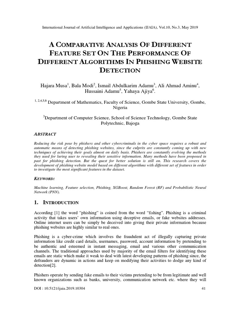 A Comparative Analysis of Different Feature Set On The Performance of ...