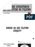 Iba't Ibang Estratehiya Sa Pagtuturo NG Filipino