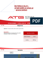 295/75R22.5 DL211 - Effect of Belt Width On Strain at Groove Bottom