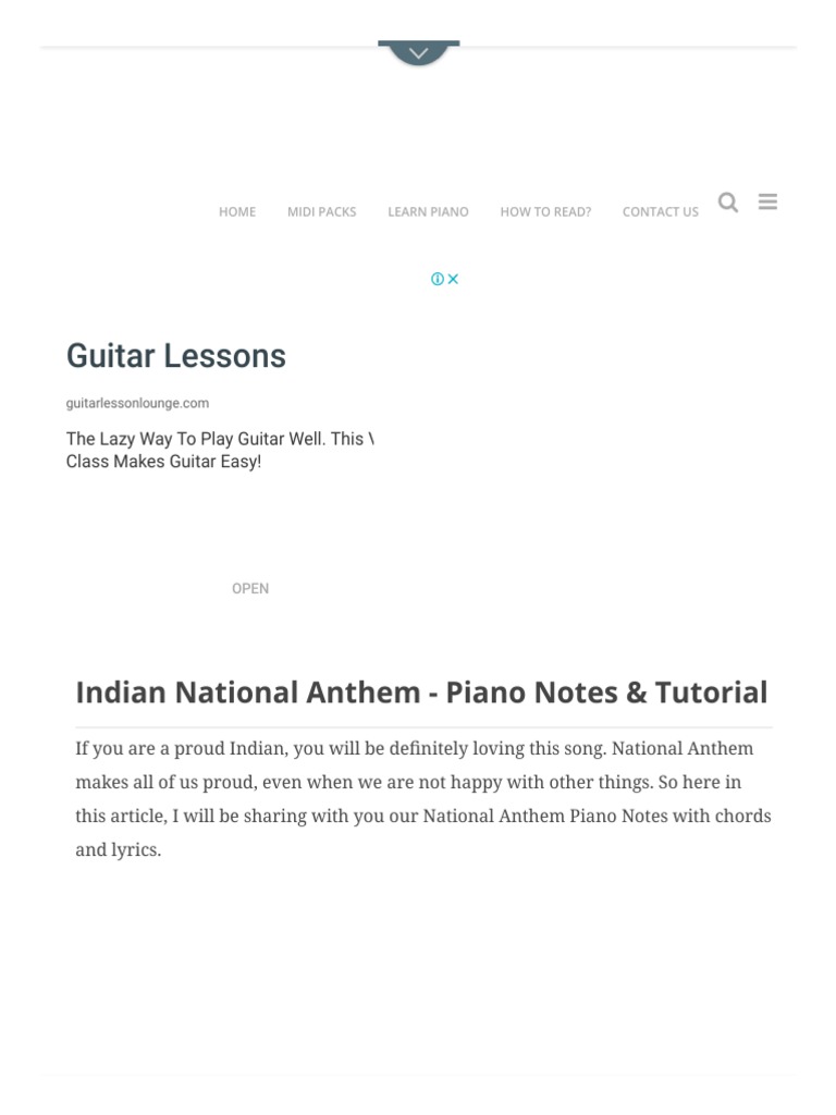 Biginner Jana Gana Mana Piano PDF Chord (Music) Music Theory