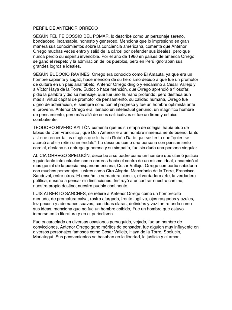 Legado de Antenor Orrego en Trujillo | PDF