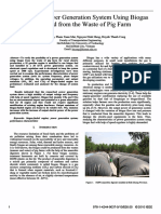 A Study On Power Generation System Using Biogas Generated From The Waste of Pig Farm