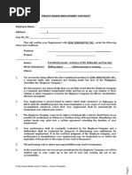 Contract of Employment Regularization Template | PDF | Working Time ...