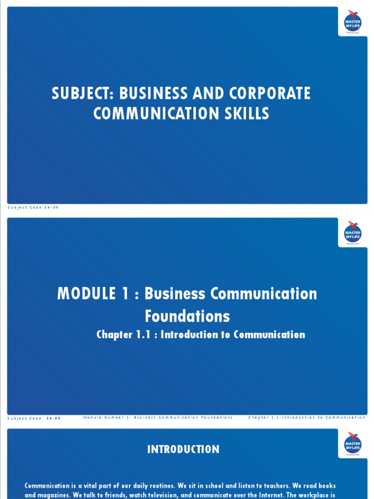 Business Communication Skills Overview | PDF | Communication | Information