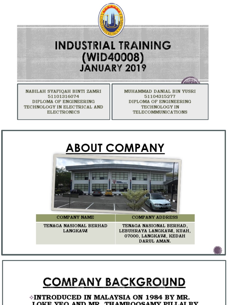 Industrial Training Tenaga Nasional Berhad Langkawi Pdf Insulator Electricity Equipment