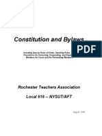 Constitution and Bylaws: Rochester Teachers Association Local 616 - NYSUT/AFT