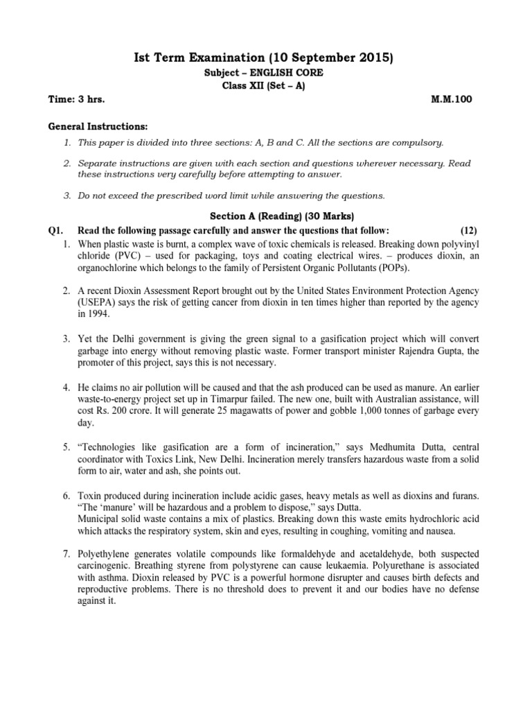I e Lts Reading Answer Sheet | PDF | Incineration | Municipal Solid Waste