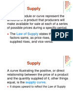 Supply: Supply Schedule or Curve Represent The