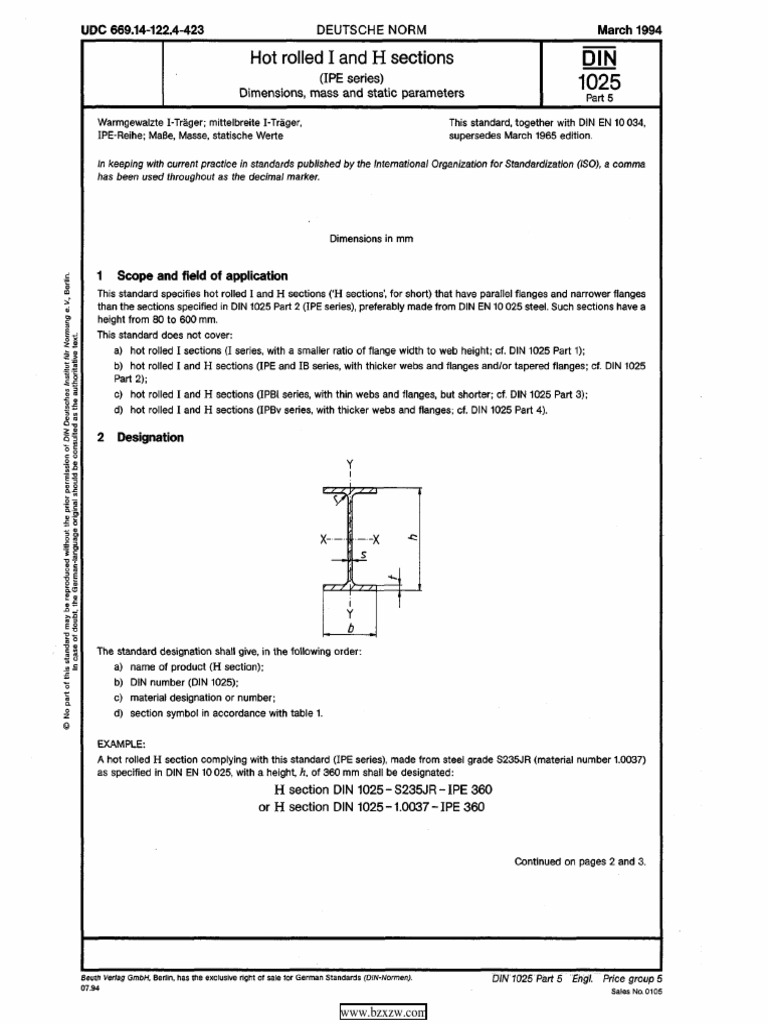 Din 1025 5 1994 Pdf Pdf