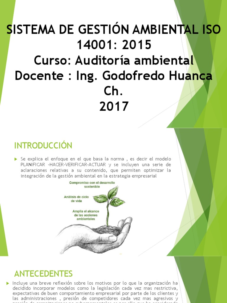 Sistema de Gestión Ambiental Iso 14001 2015 GH | PDF | Evaluación del ...