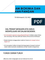 Air Dalam Biokimia Dan Bahan Pangan: Titi Rohmayanti, S.Si, M.Si