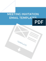 Templates For Meeting Invitation Emails