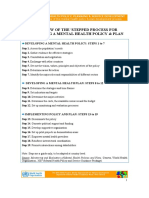 Stepped Process for MH Policy & Plan Devpt Infosheet